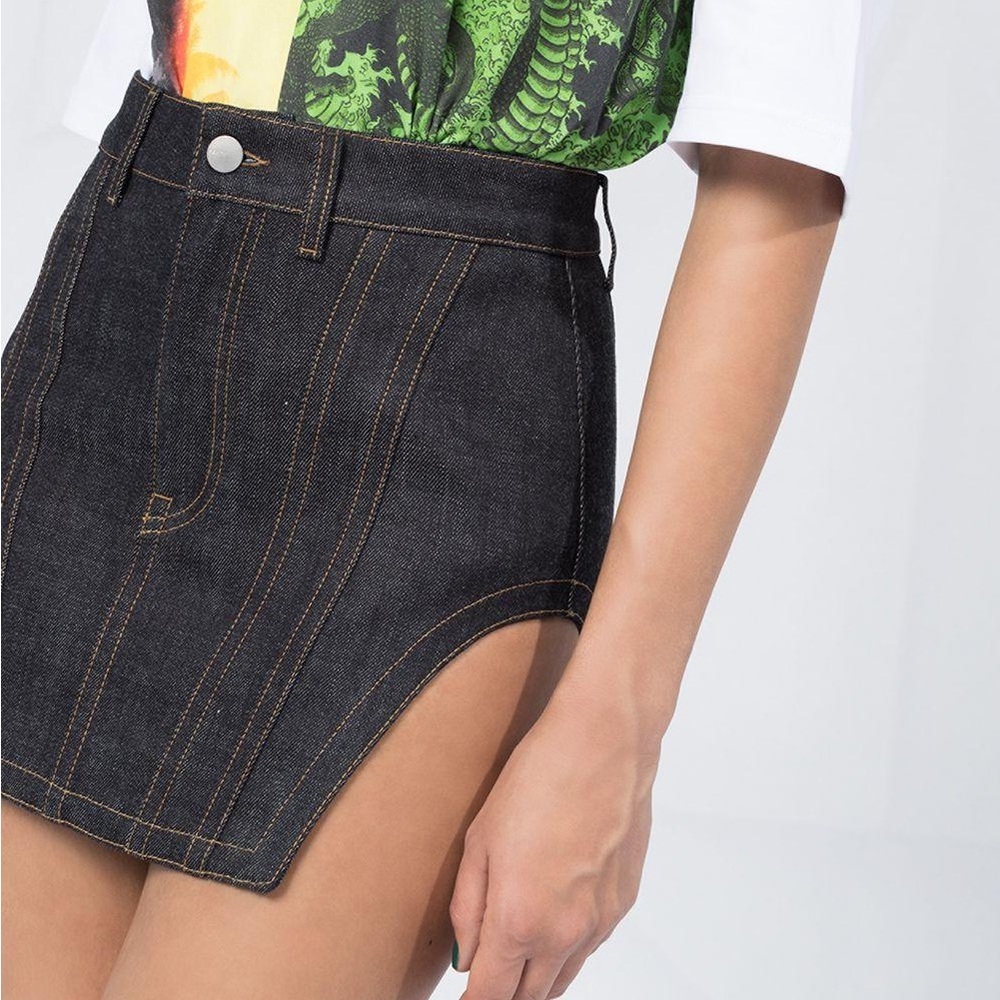 Fenty Denim Corset Skirt (Brand New, Never Worn)